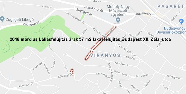 2018 március Lakásfelújítás árak 57 m2 lakásfelújítás Budapest XII. Zalai utca